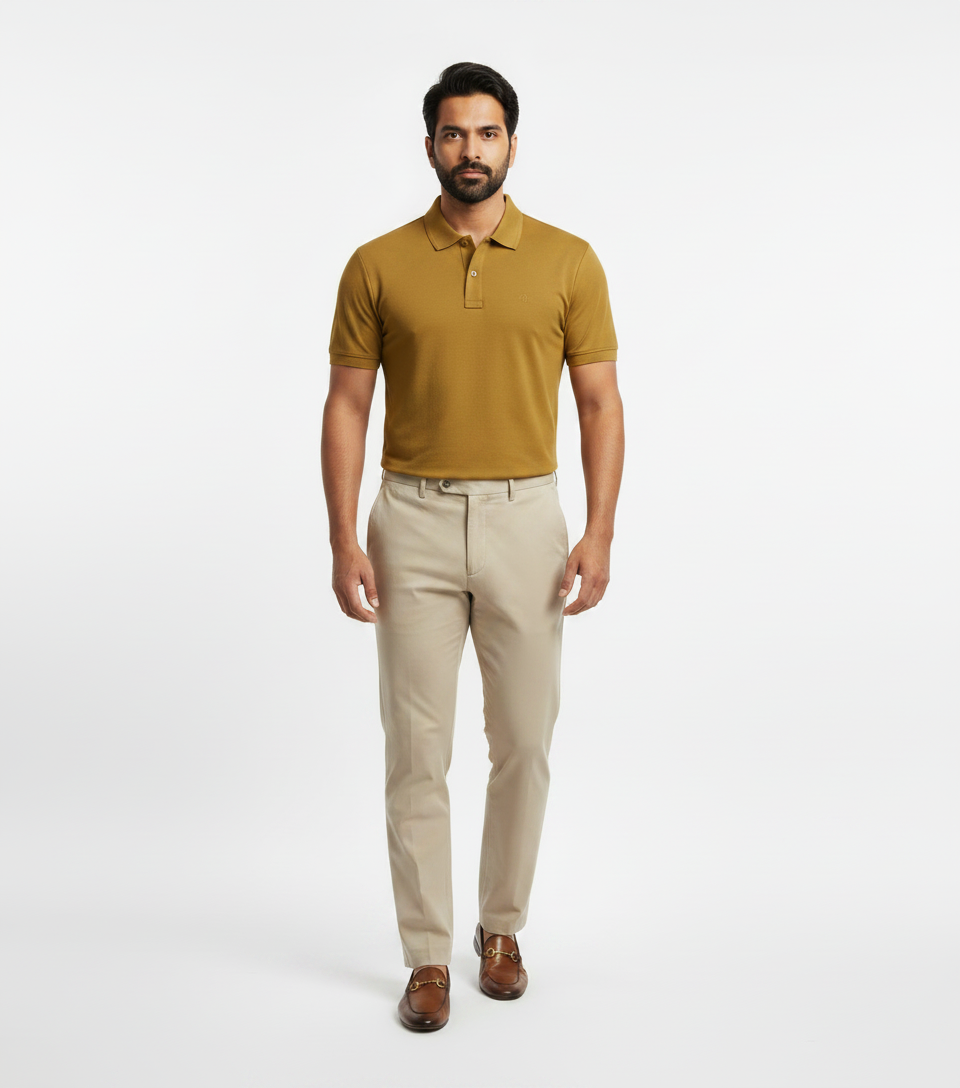 Olive Polo Smart-Casual Look
