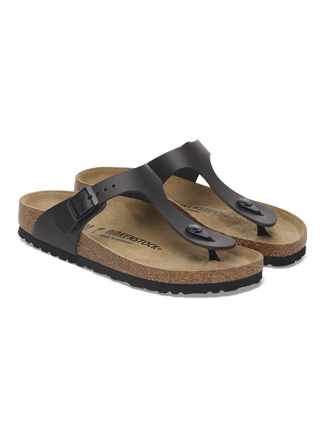 Gizeh BS Buckle Leather Thong Sandals