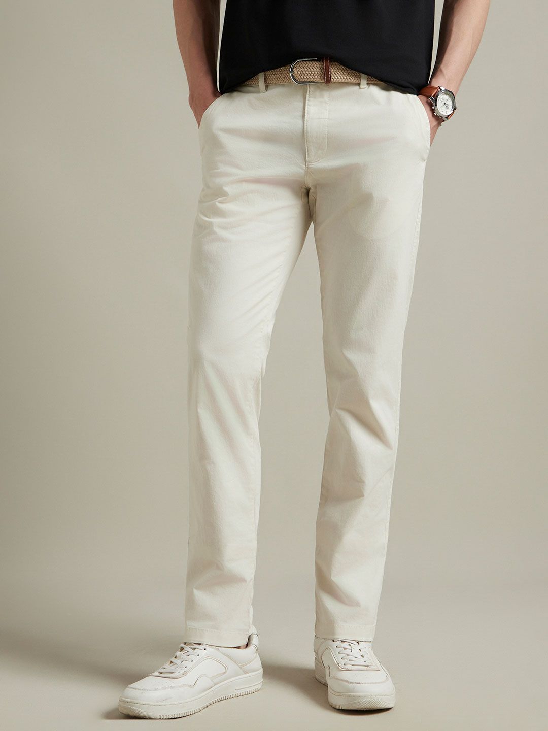 Men Slim Fit BCI Cotton with Stretch Casual Trouser