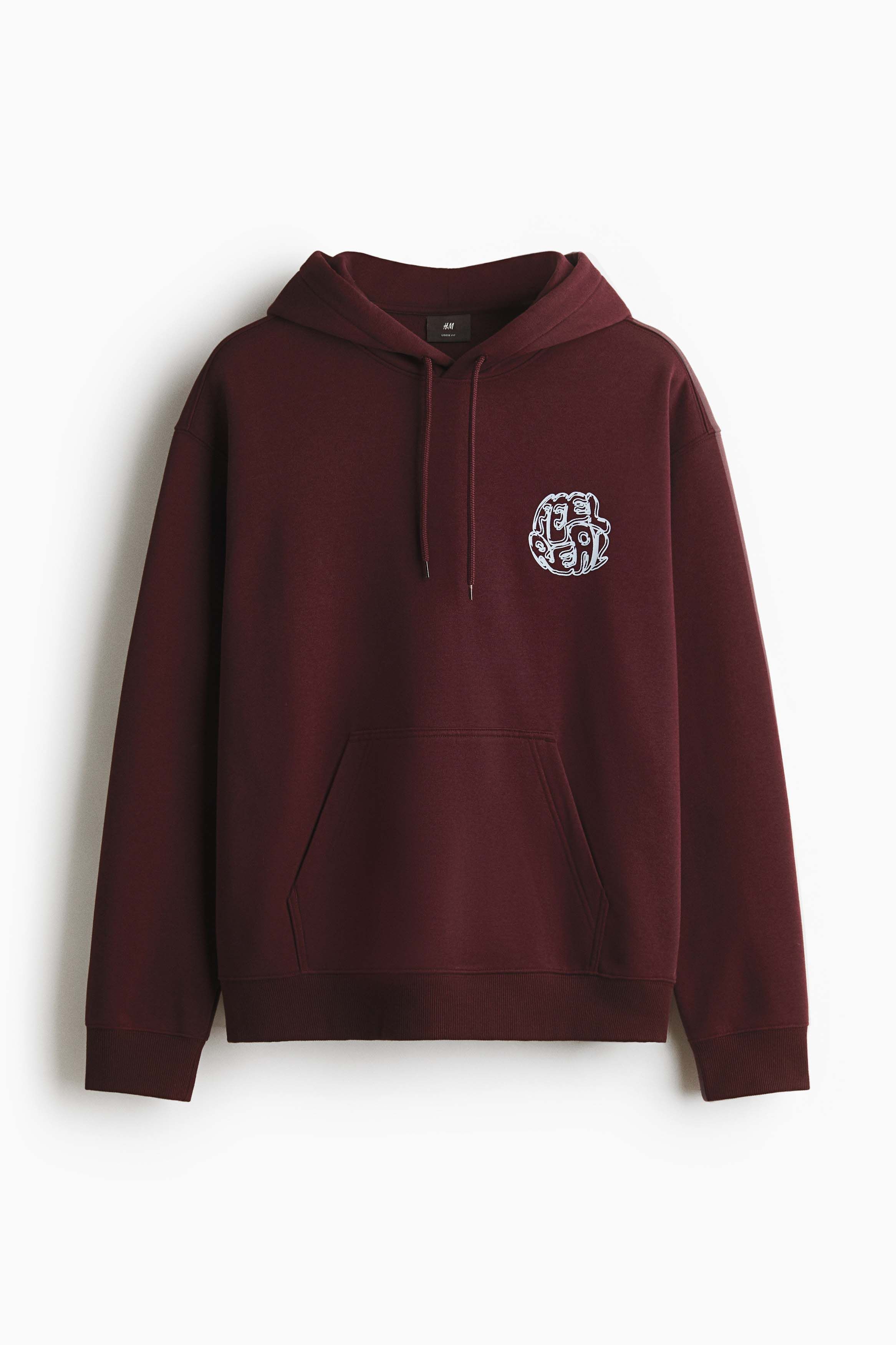 Loose Fit Printed Hoodie